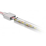 Tapa Inicio de silicona transparente con salida cable para Tira LED 230V de 12mm